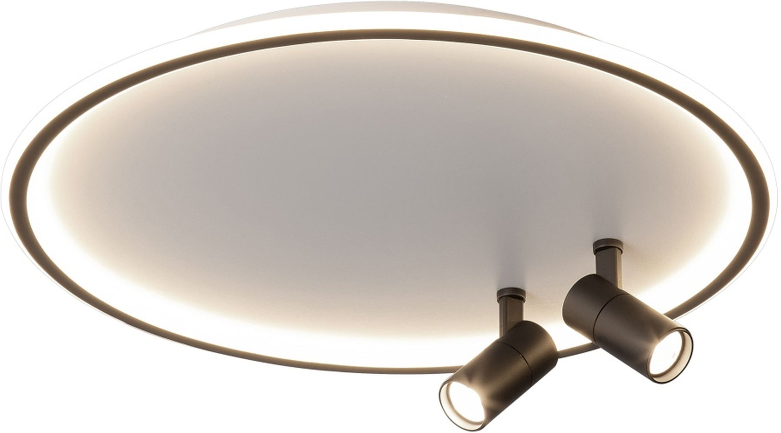 Kaja Logan lampa podsufitowa 1x55W+2x14W LED czarny K-8191