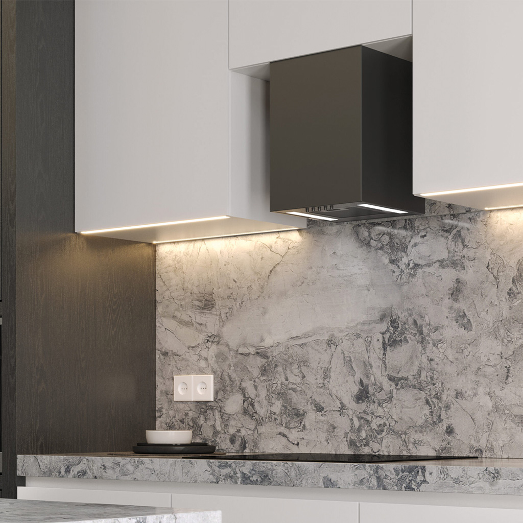 Maan Ponza okap kuchenny 30 cm kominowy czarny OPONW430LEPC.S3CZ.MC.2L_EO - Wysyłka w 24h