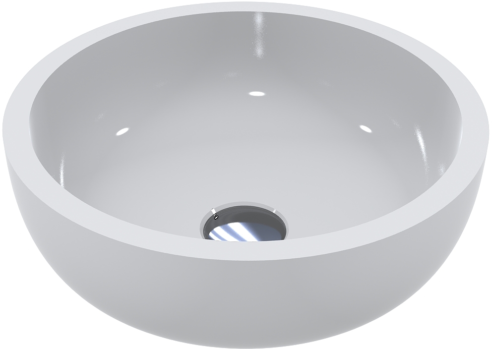 Miraggio Mark umywalka 37,5x37,5 cm okrągła nablatowa biała 0002677