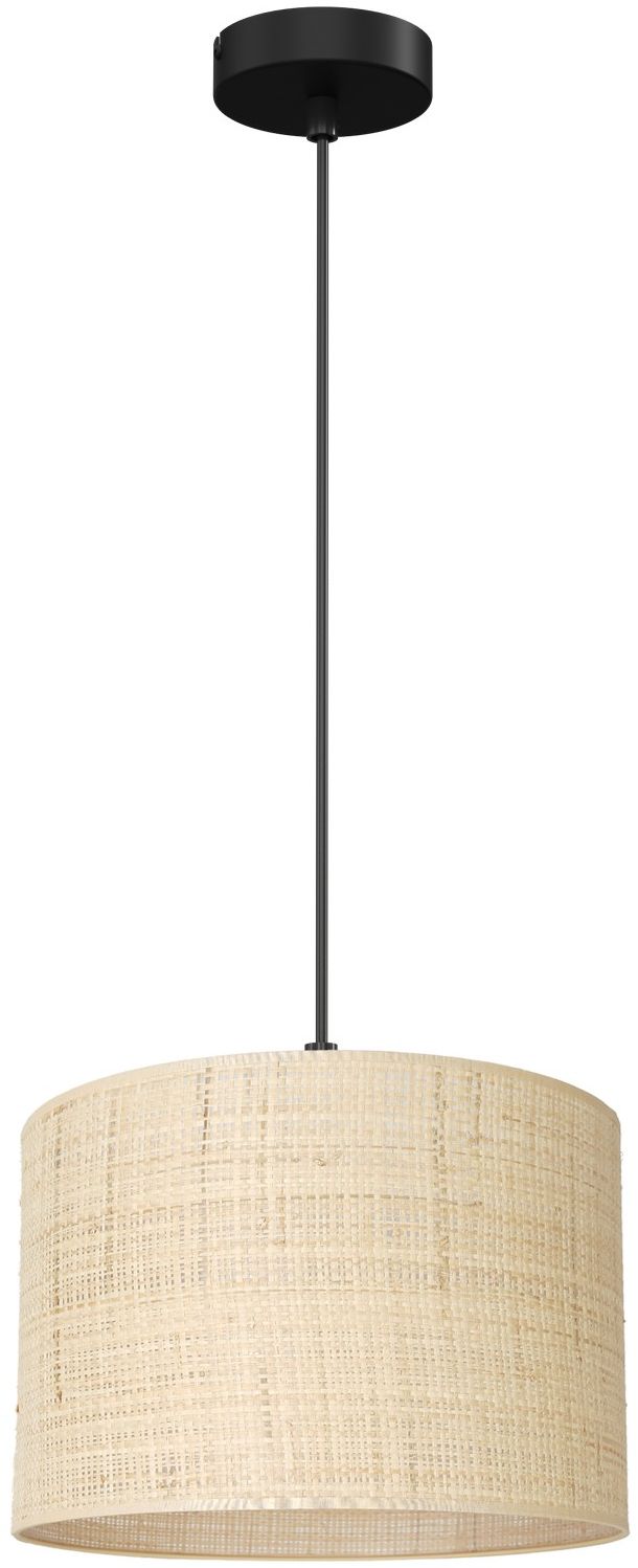 Luminex Rattan lampa wisząca 1x60W rattan/czarny 5279
