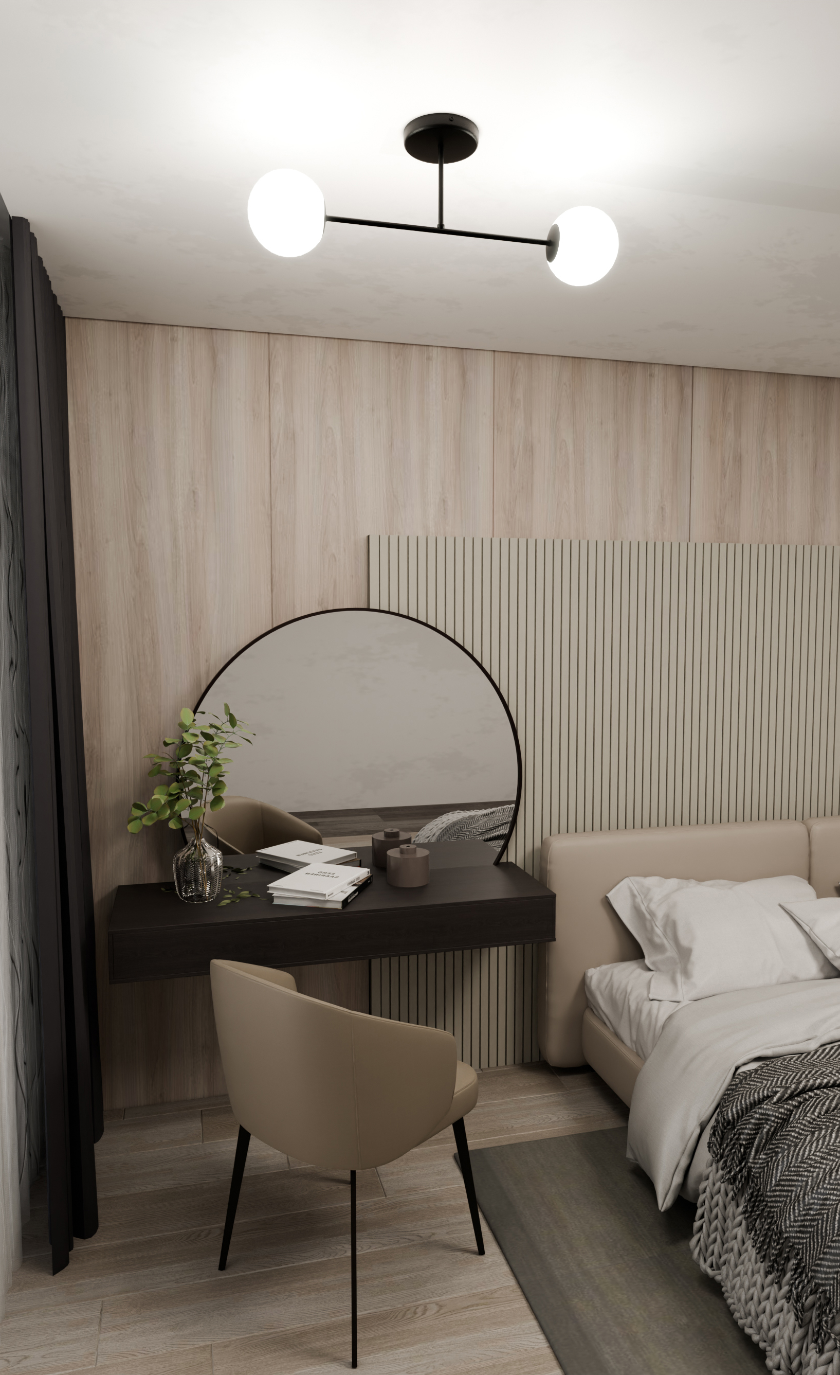 Emibig Roma lampa podsufitowa 2x10 W czarny/szkło mleczne 1232/2