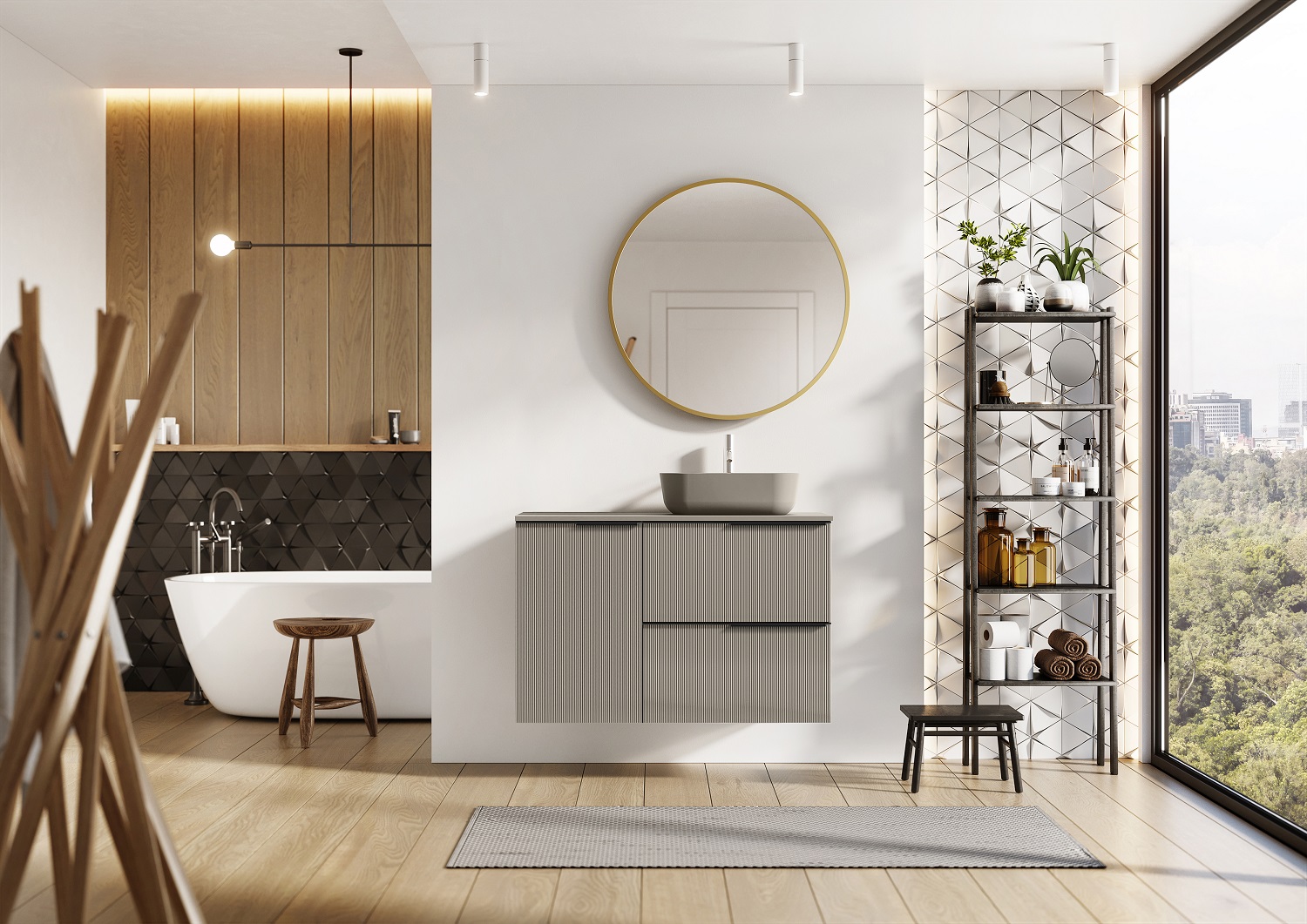 Elita Soho szafka 40x45,3x63,5 cm boczna wisząca fume matt RE080400047020