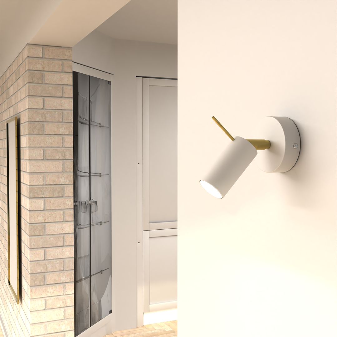 Milagro Preston kinkiet 1x3W biały/złoty MLP7630 - Wysyłka w 24h