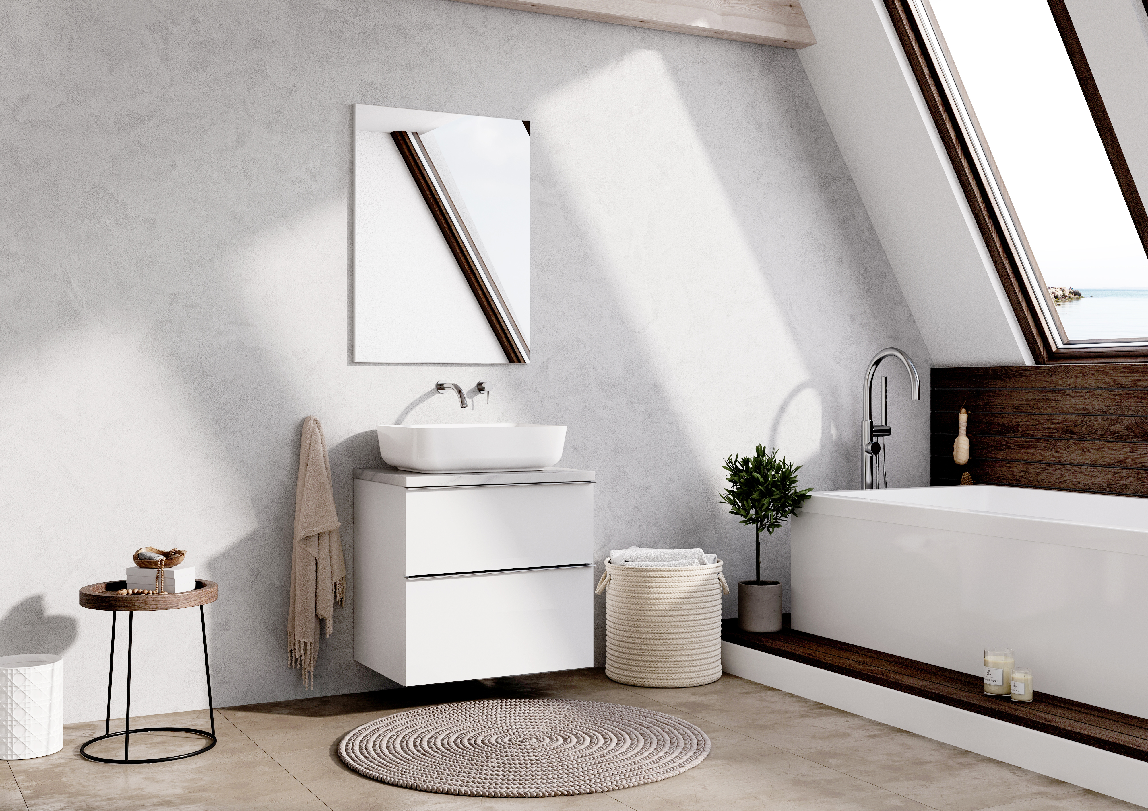 Elita Look szafka 60x44,9x63,5 cm podumywalkowa wisząca white matt RE080603025290 - Wysyłka w 24h