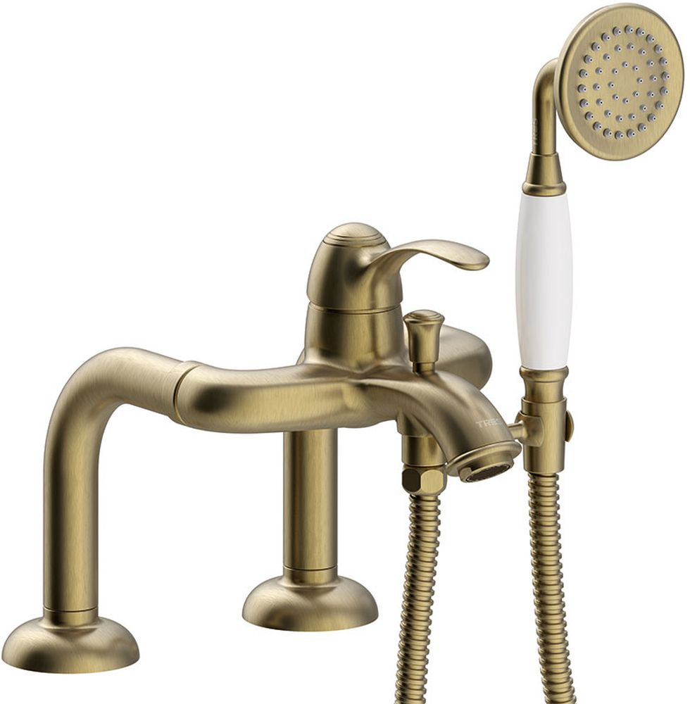 Tres Monoclasic bateria wannowo-prysznicowa 2-otworowa stary mosiądz 242.194.01.LV