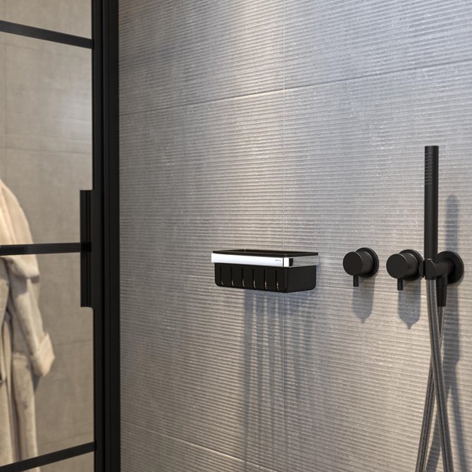 Geesa Nemox Black koszyk prysznicowy czarny 918801-02-06