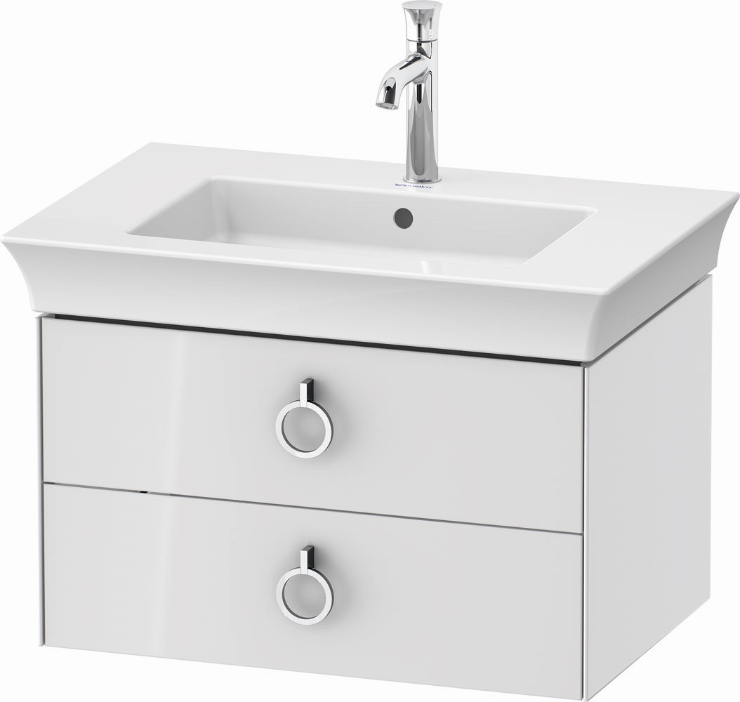 Duravit White Tulip szafka 68,4 cm podumywalkowa wisząca biały wysoki połysk WT435108585