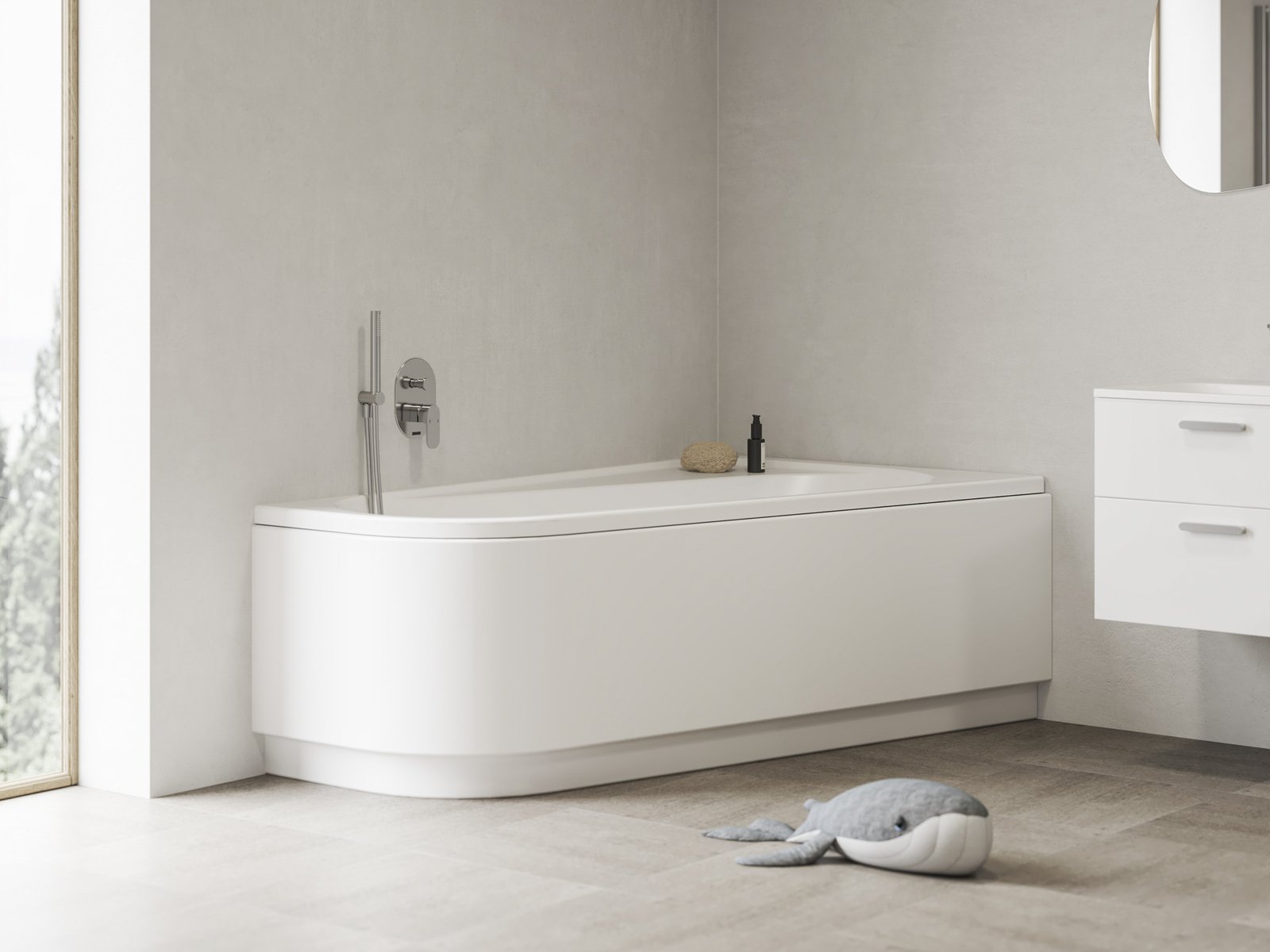 Ravak Chrome wanna narożna 170x105 cm prawa biała CA41000000