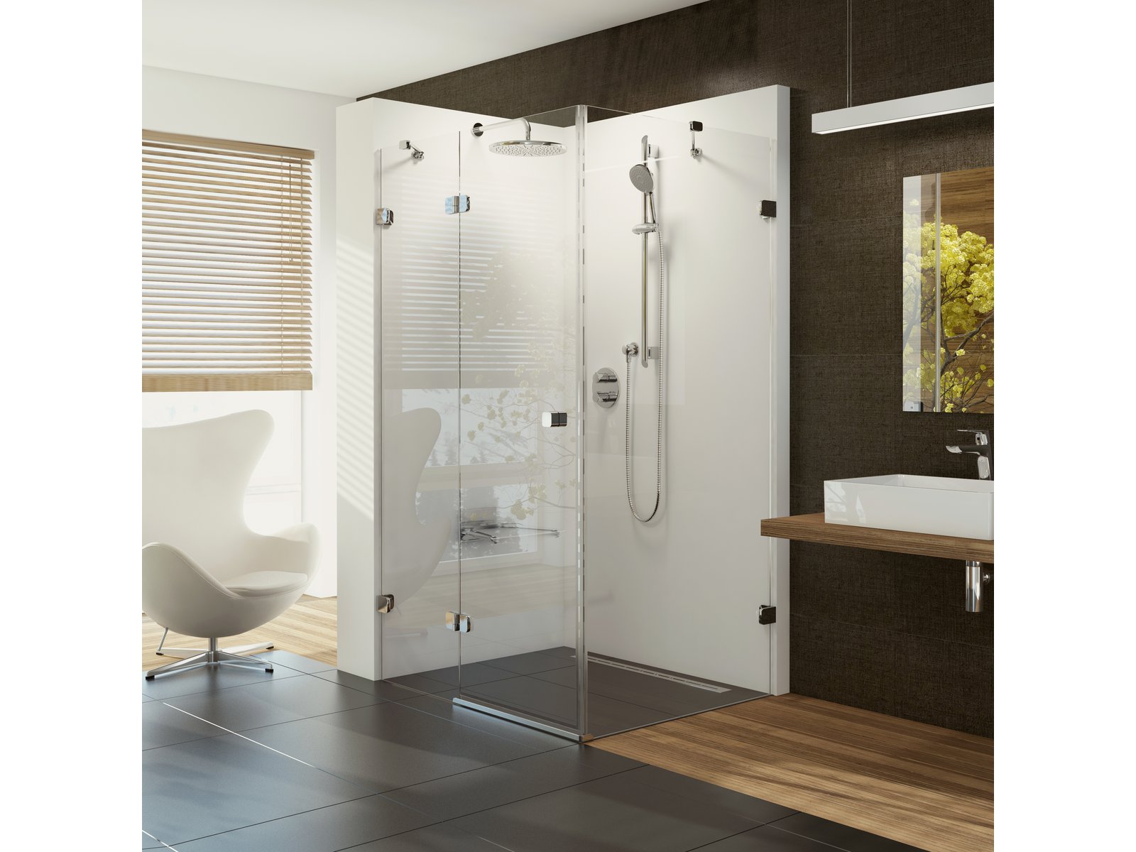 Ravak Brillant zestaw elementów B SET BSDPS-P 110 chrom do kabiny D01000A079