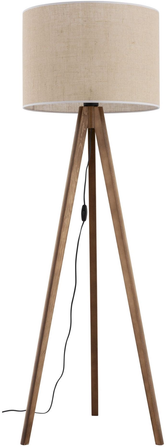 TK Lighting Grand lampa stojąca 1x15 W orzech/juta 16017