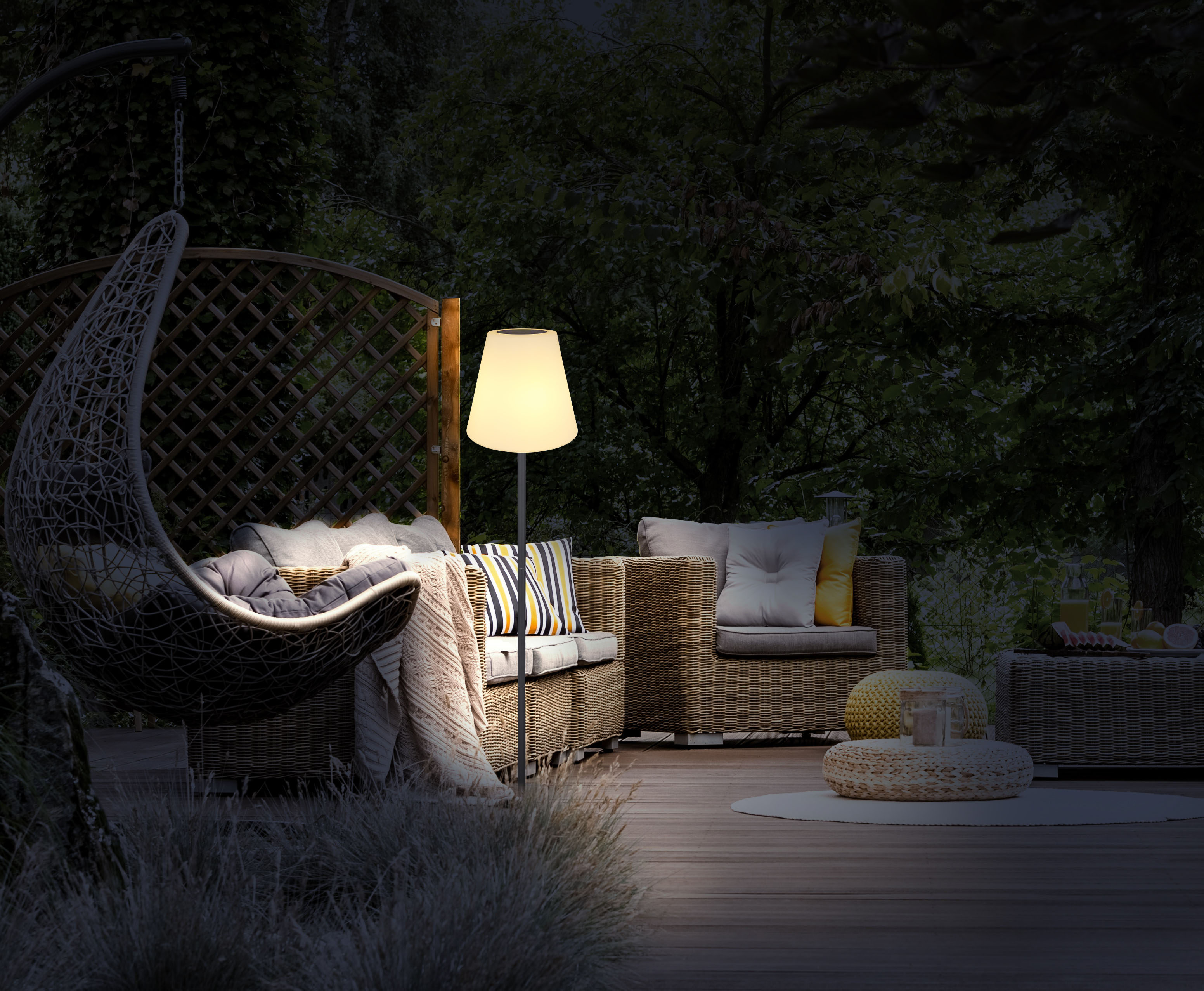 Globo Lighting Solar lampa stojąca 1x0,1 W czarny-opal 33897