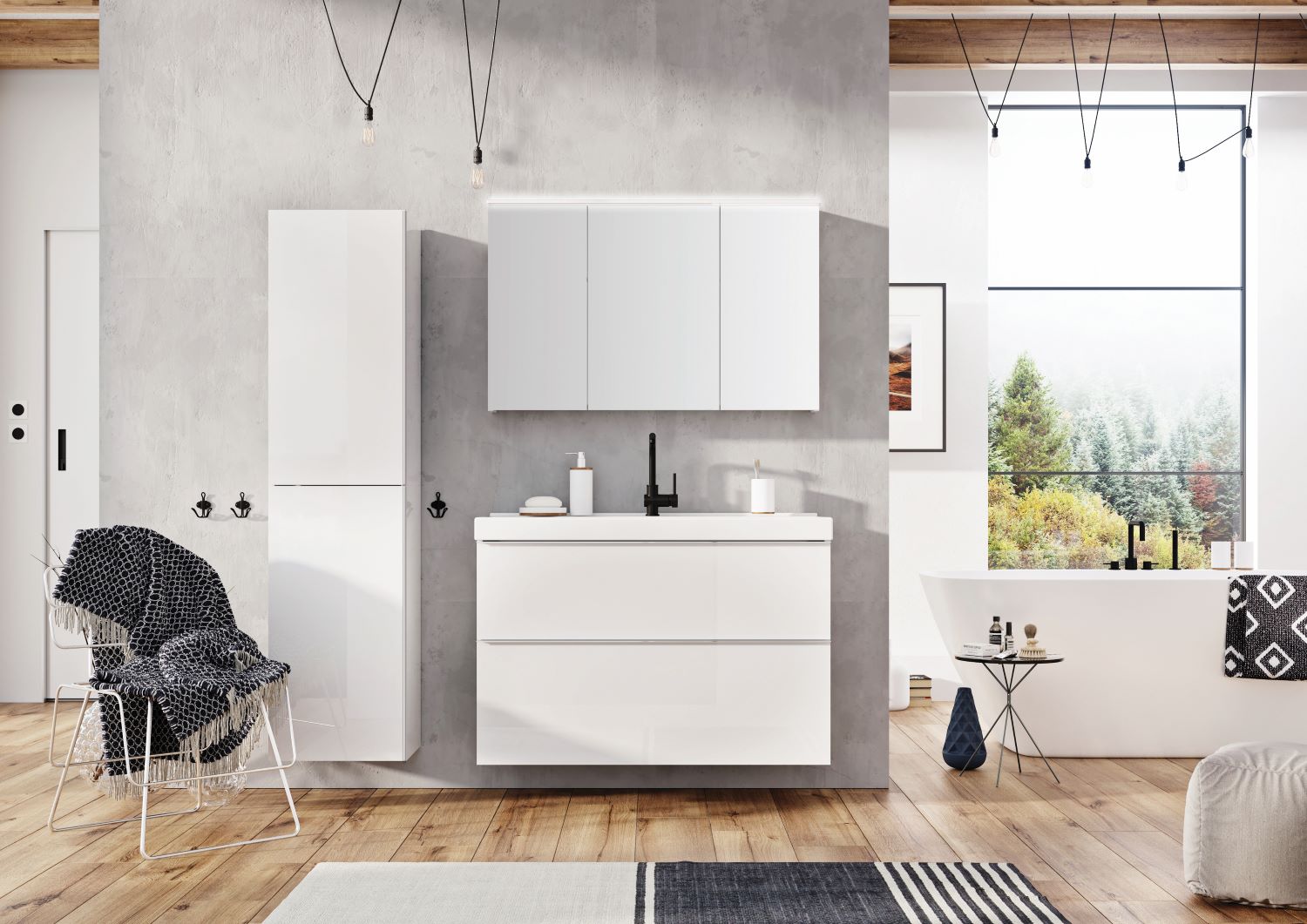 Elita Look szafka 100x44,9x63,5 cm podumywalkowa wisząca biała RE011000028060