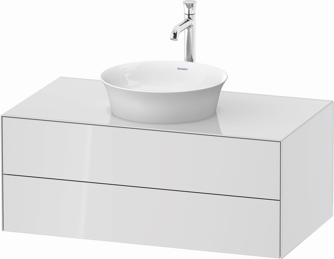 Duravit White Tulip szafka 100 cm podumywalkowa wisząca biały wysoki połysk WT498608585