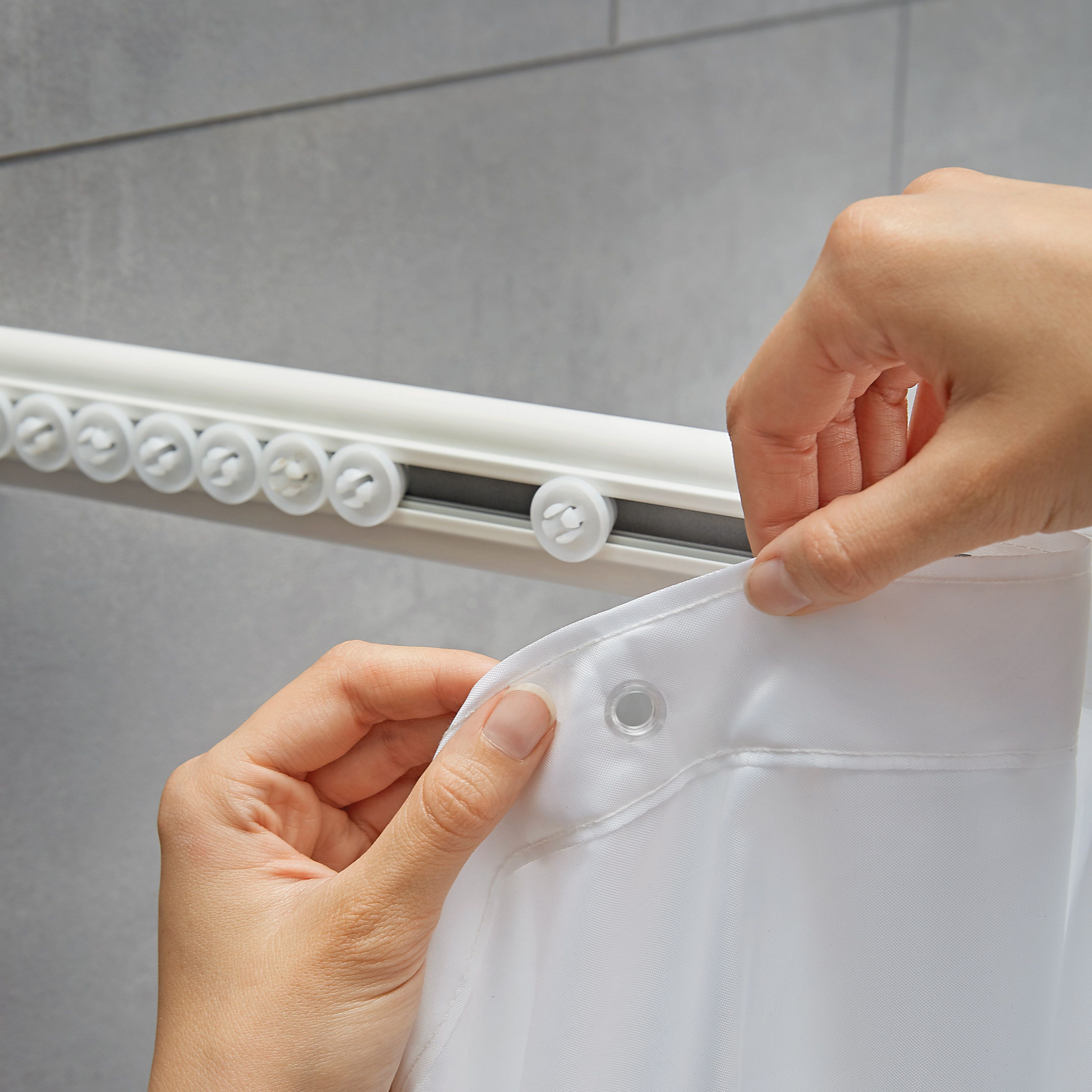 Kleine Wolke szyna do zasłony prysznicowej 125-220 cm biała 3335100034