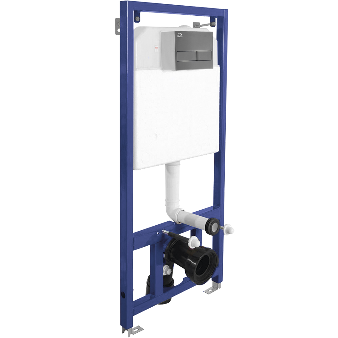 Laveo Akan stelaż podtynkowy do WC z przyciskiem grafit VSA958V - Wysyłka w 24h
