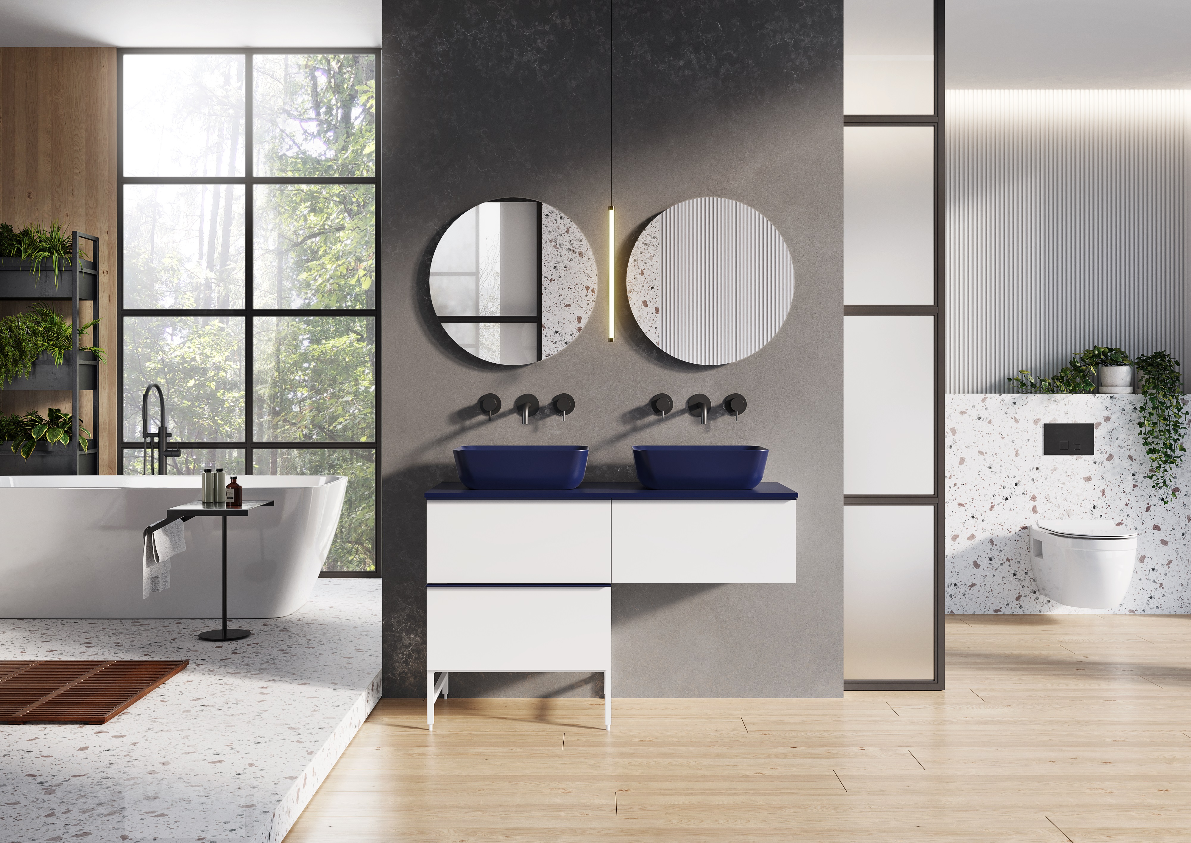 Elita Look szafka 60x44,9x28,1 cm podumywalkowa wisząca white matt RE010603025290