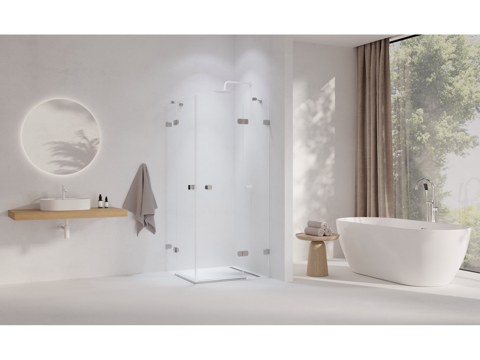 Ravak Brillant kabina prysznicowa 80x80 cm kwadratowa chrom połysk/szkło przezroczyste 1UV44A00Z1