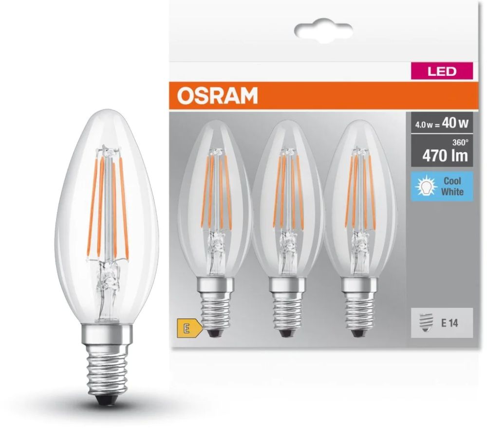 Osram LED Lamps żarówki LED Multipack 3x4 W 4000 K E14
