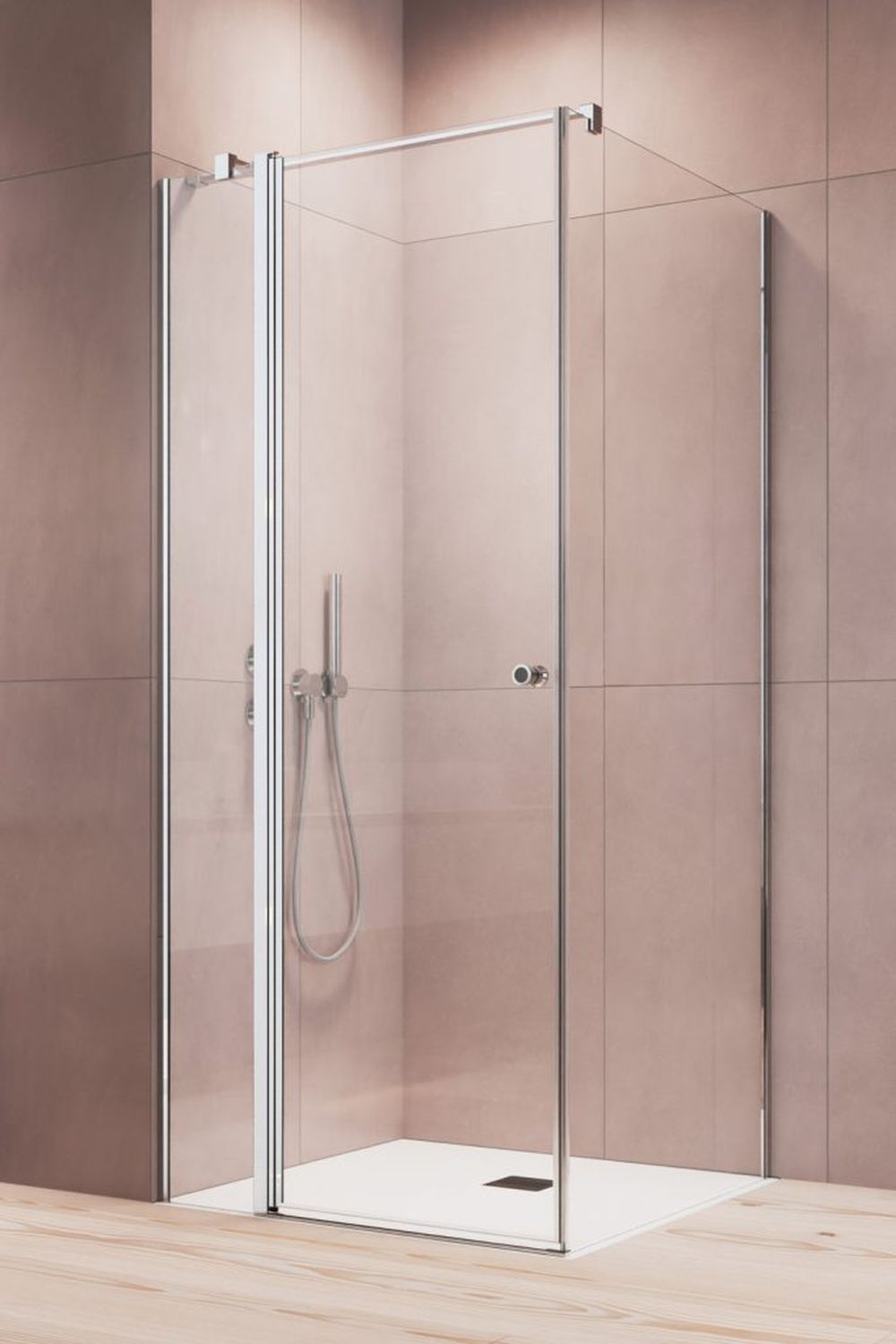 Radaway Eos KDJ II ścianka prysznicowa 90 cm boczna chrom/szkło przezroczyste 13799411-01