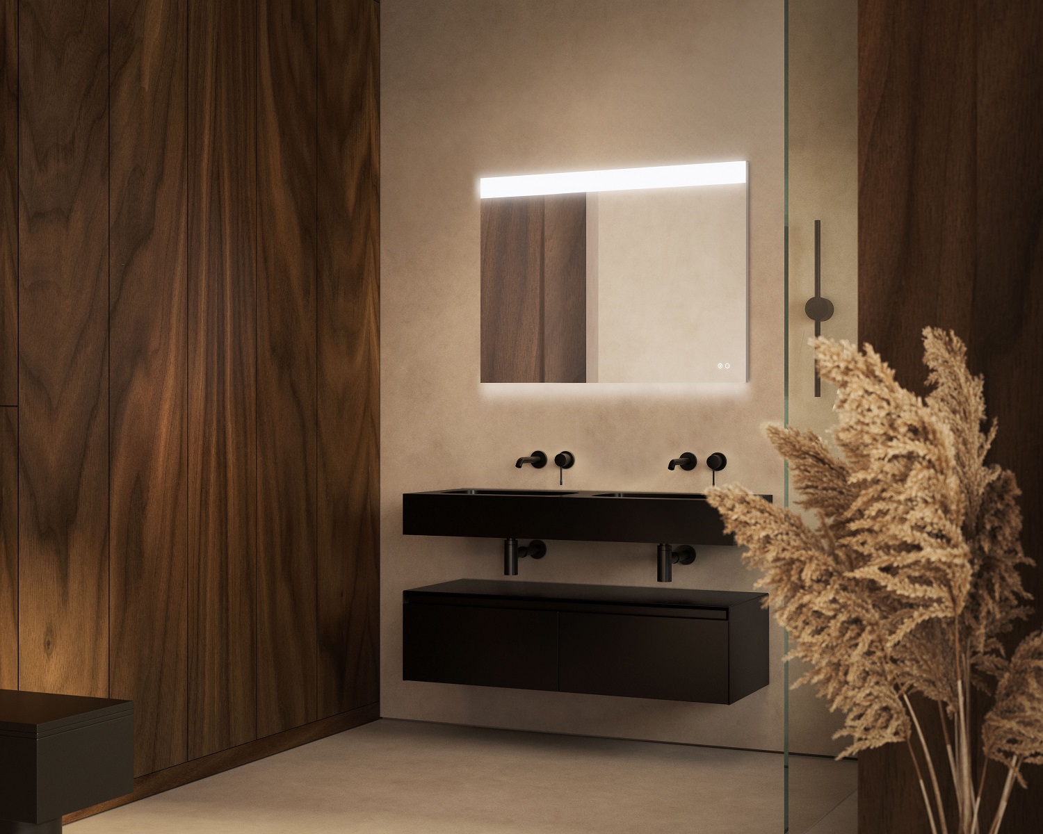 Elita Eva lustro 100,4x70 cm prostokątne z oświetleniem z matą grzewczą RE061000120010