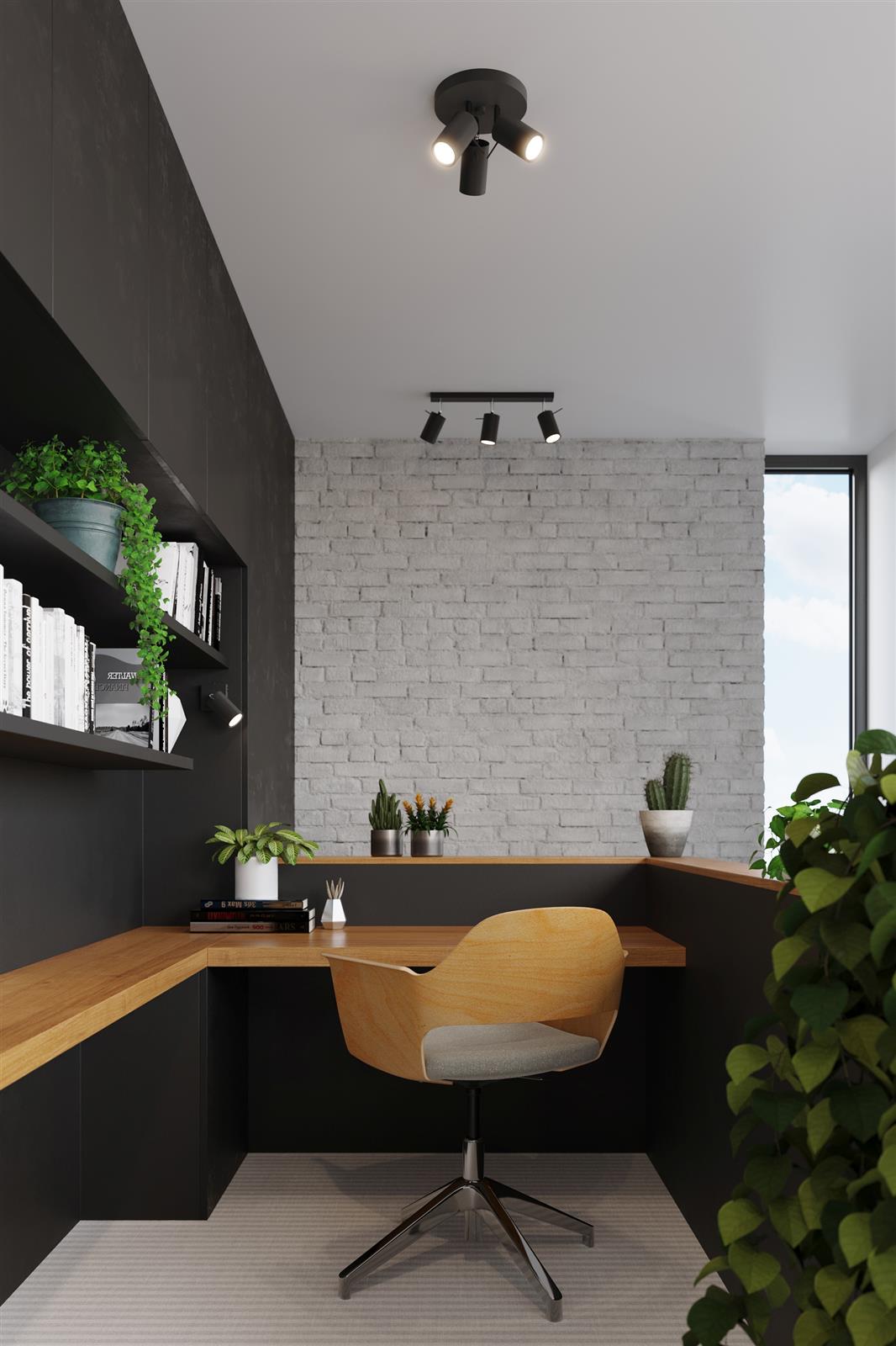 Sollux Lighting Ring 3P lampa podsufitowa 3x40W czarna SL.1016