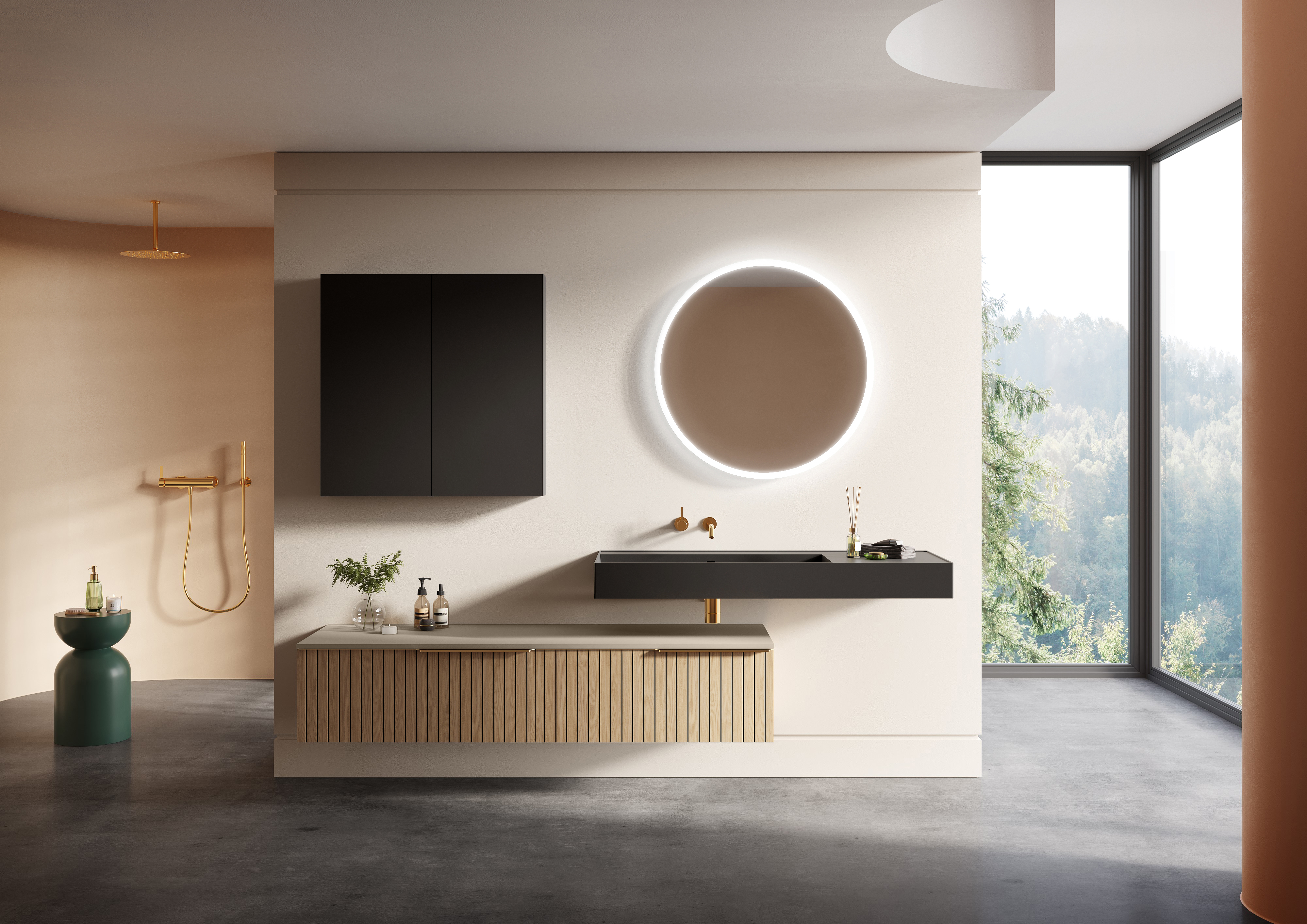 Elita For All szafka 50x12,6x80 cm boczna wisząca black matt RE140500067160