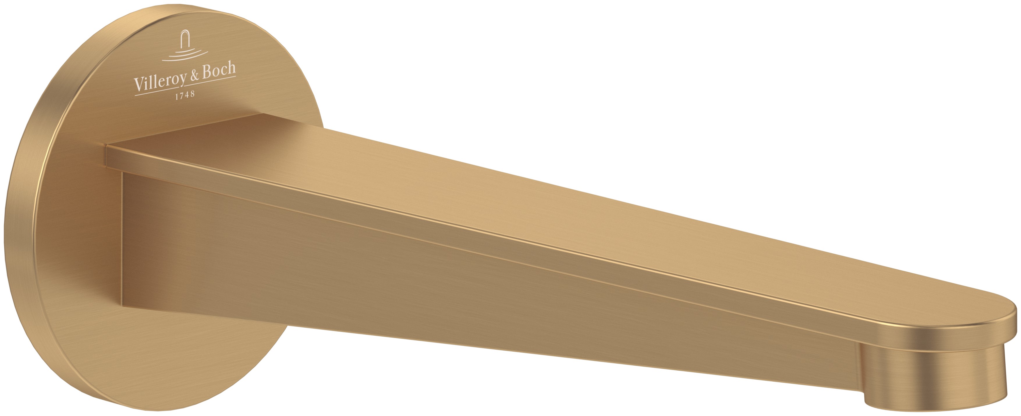 Villeroy & Boch Conum wylewka do baterii wannowa złoty szczotkowany TVT12700300076