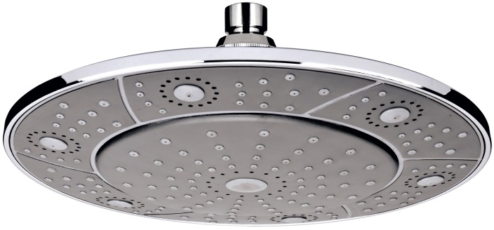 Invena Socho deszczownica 24 cm okrągła chrom/szary SC-D1-002