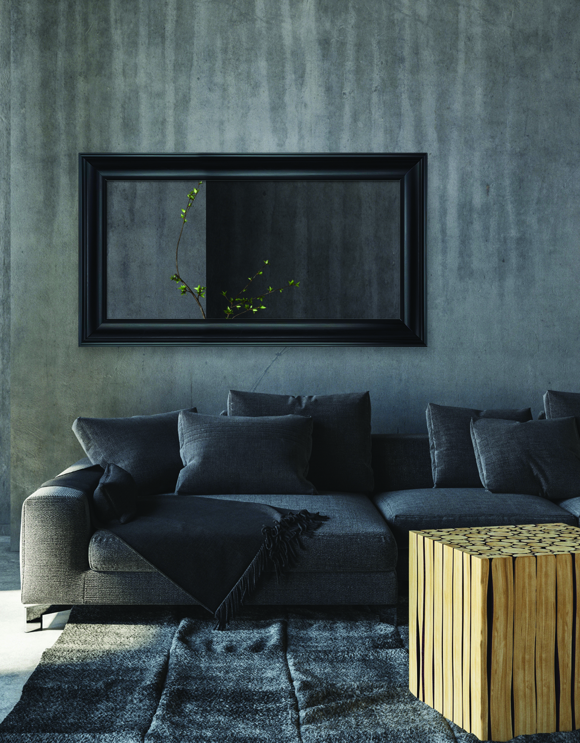 Ars Longa Verona lustro 188x78 cm prostokątne czarne VERONA60170-C