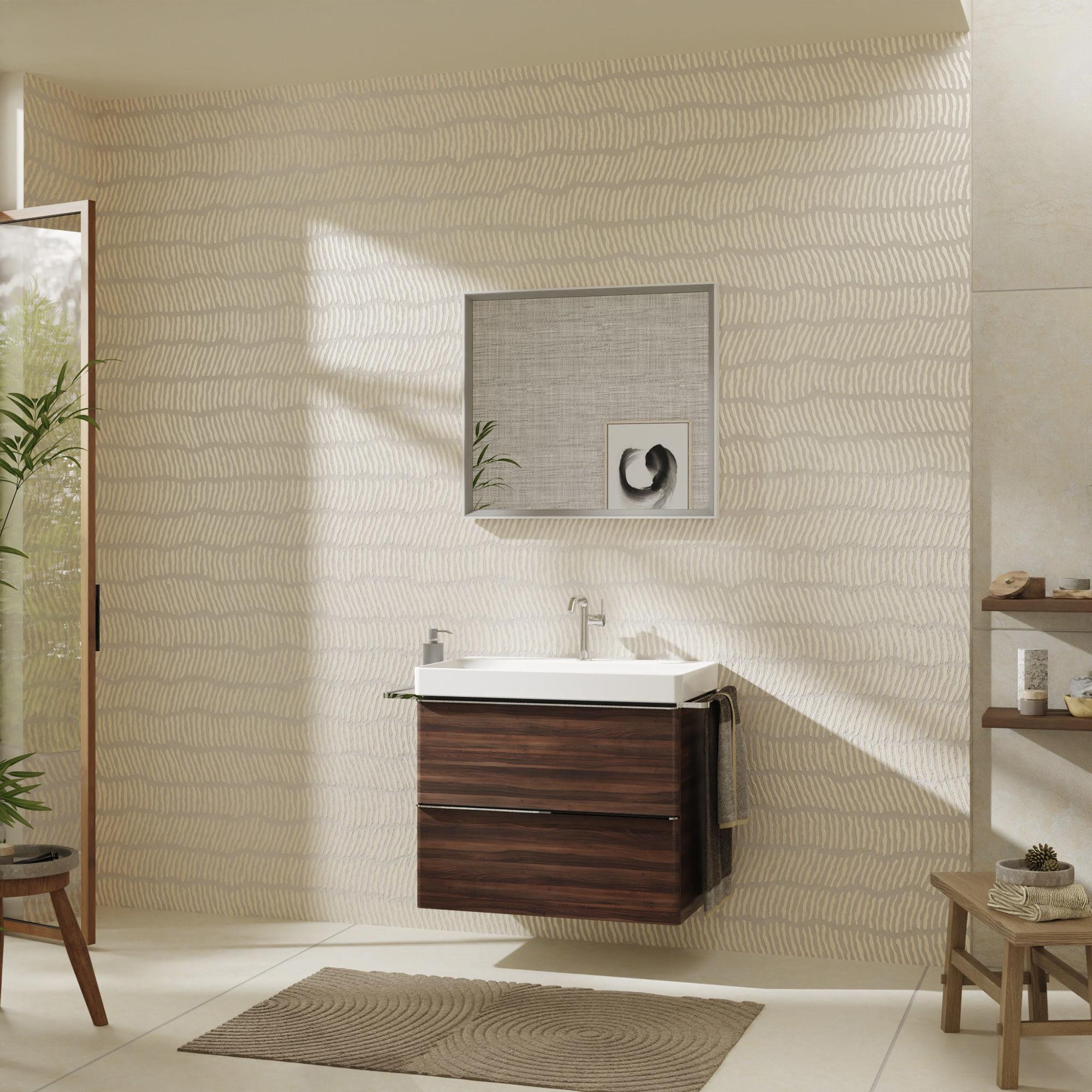 Hansgrohe Xelu Q szafka 78 cm podumywalkowa wisząca ciemny orzech/chrom 54030000