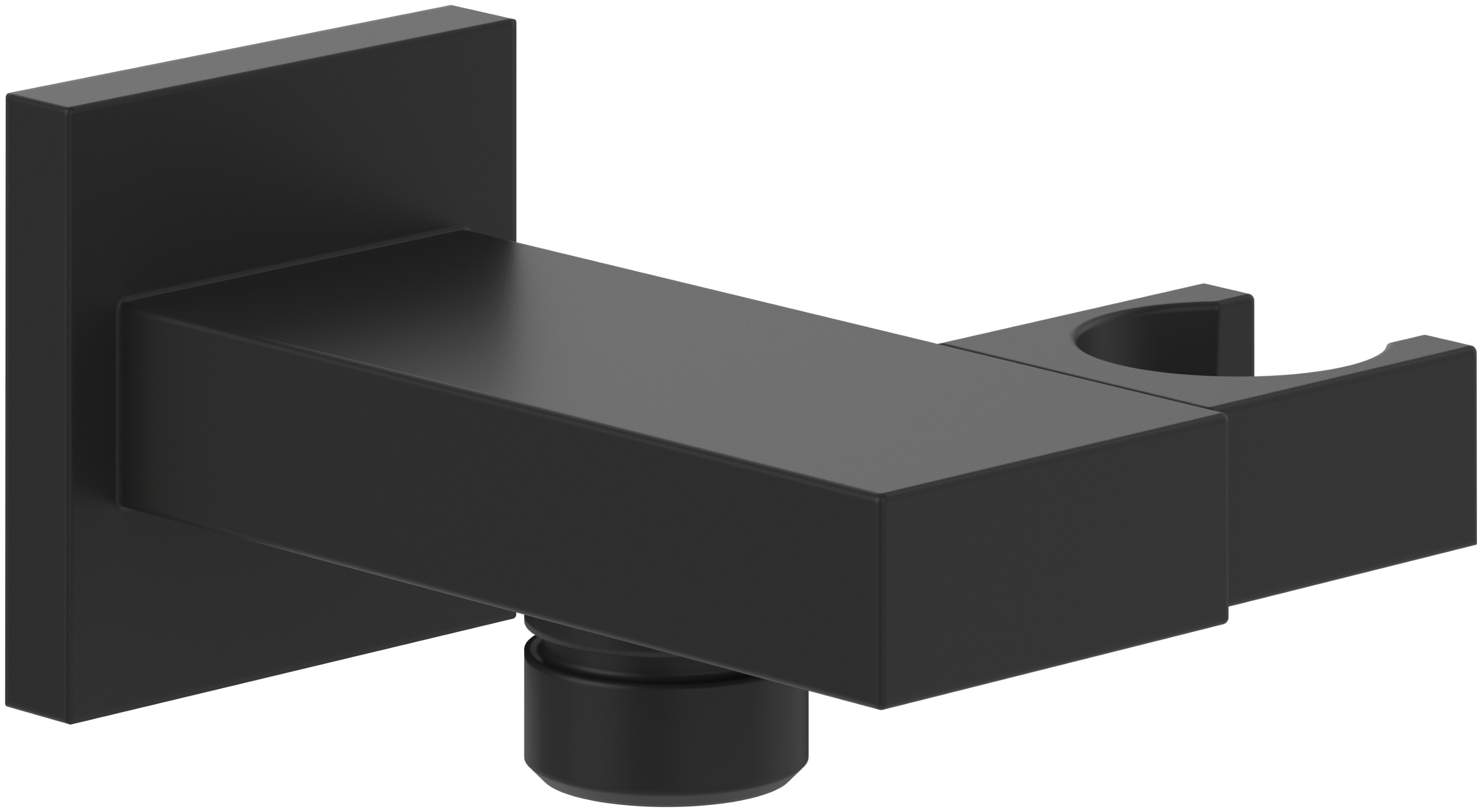 Villeroy & Boch Universal Showers przyłącze kątowe z uchwytem czarny mat TVC000463000K5