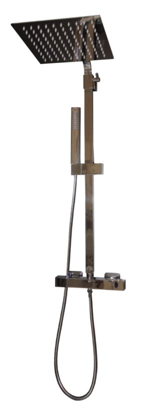 Sea-Horse Finn zestaw prysznicowy z baterią termostatyczną i deszczownicą chrom NDT-L720