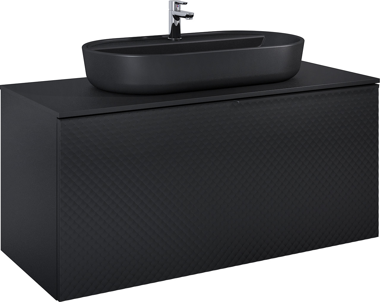 Elita Glam szafka 122x47,1x54 cm podumywalkowa wisząca black matt RE011200167160