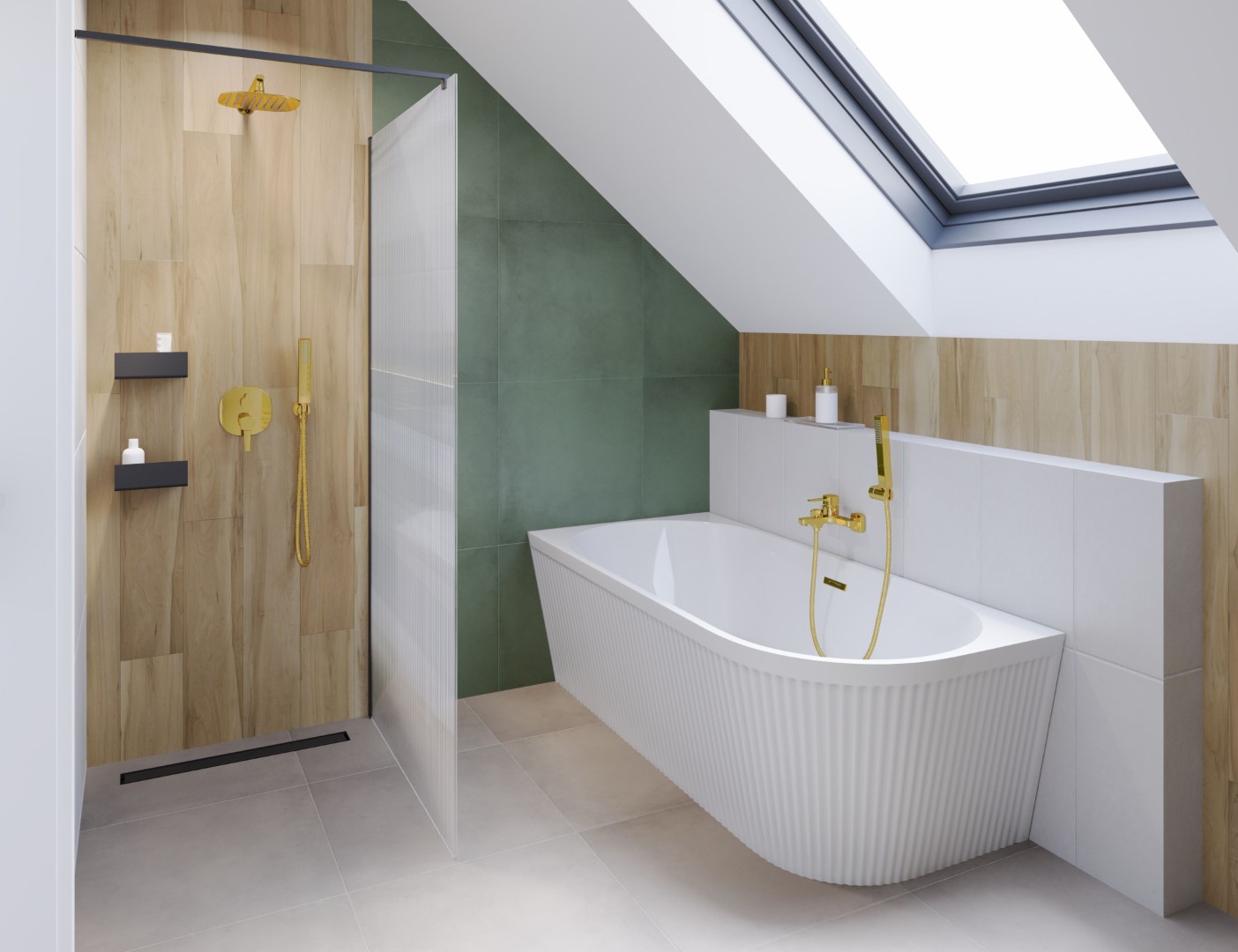 Invena ścianka prysznicowa walk-in 90 cm czarny półmat/szkło ze wzorem AK-32-195