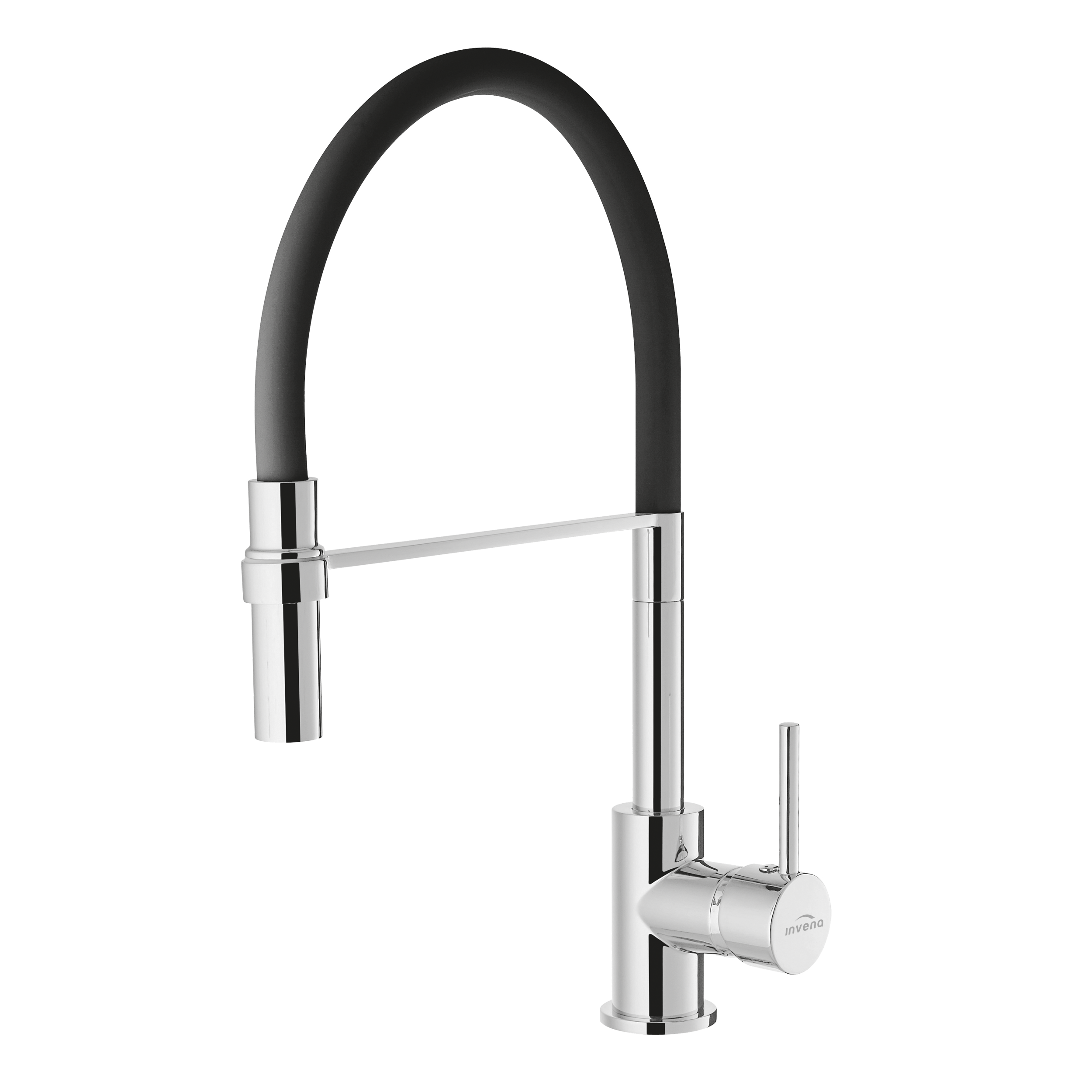 Invena Kameleon bateria kuchenna stojąca czarny mat/chrom BZ-29-L04