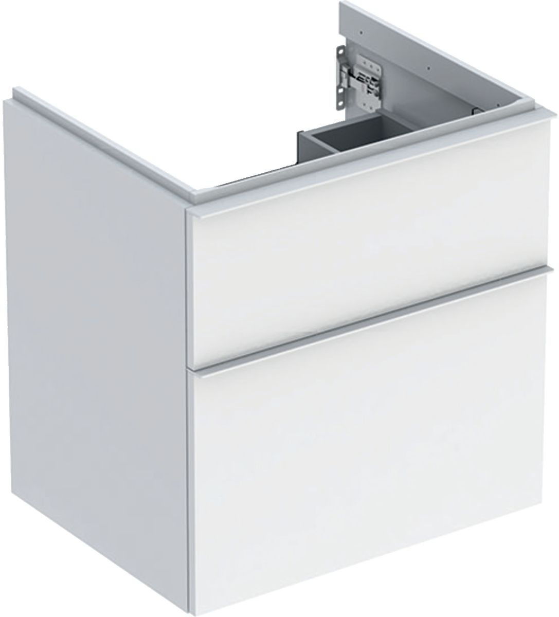 Geberit iCon szafka 59.2 cm podumywalkowa wisząca biały połysk/biały mat 502.303.01.1