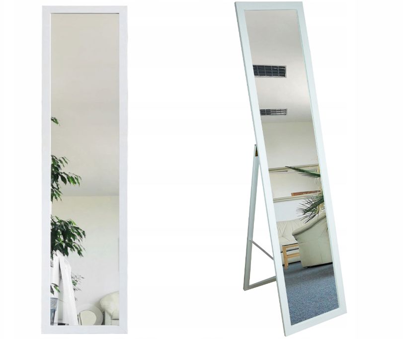 BD Art lustro stojące do garderoby 155x36 cm prostokątne dąb bielony 301120000033