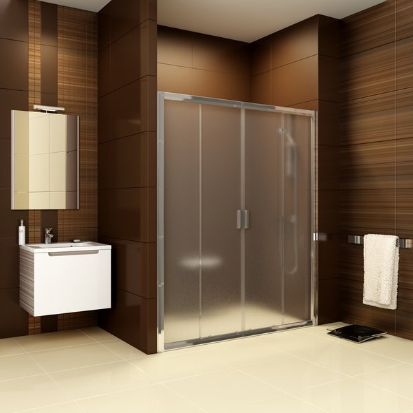 Ravak Blix drzwi prysznicowe przesuwne BLDP4-190 satyna/szkło grape 0YVL0U00ZG