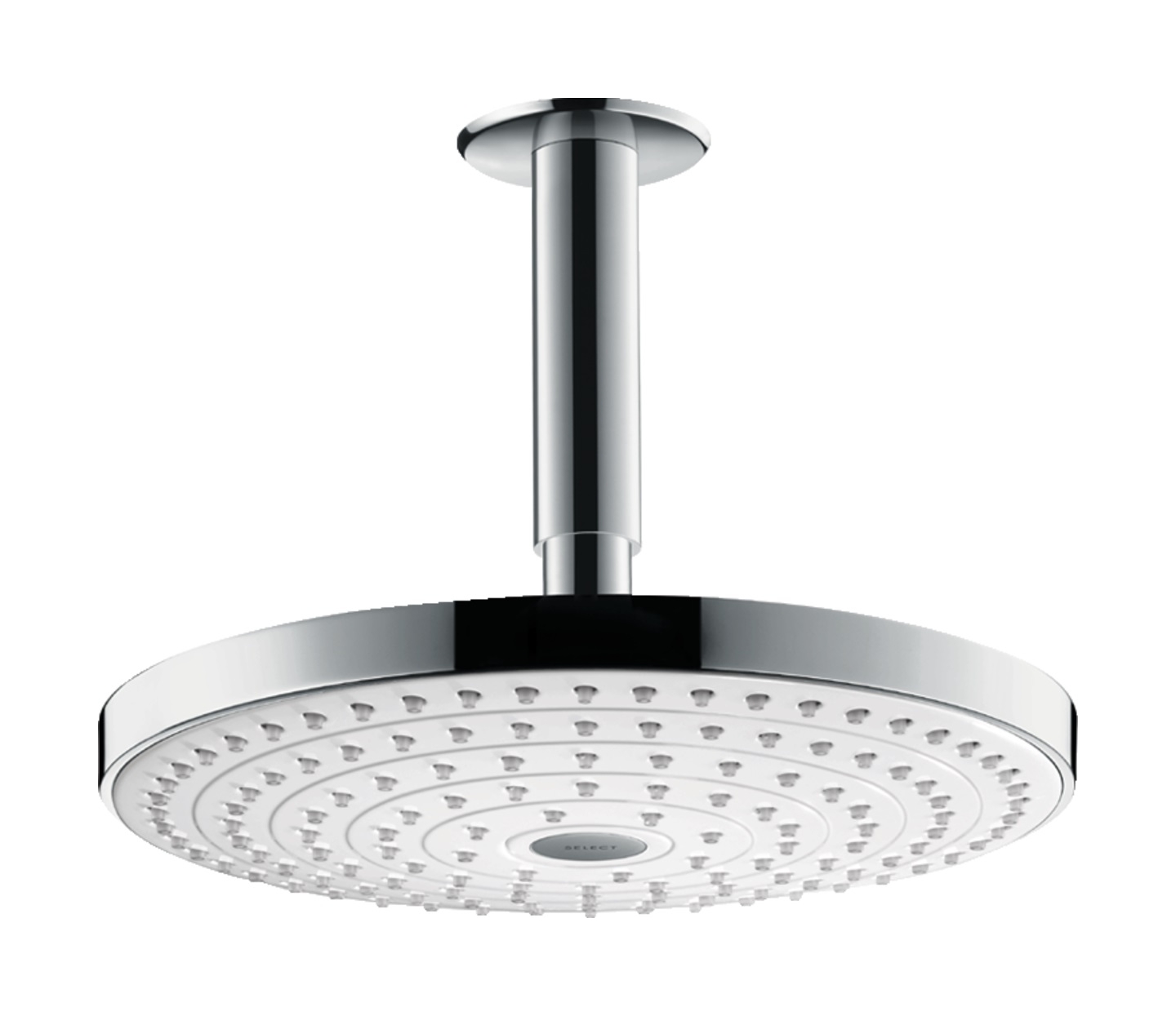 Hansgrohe Raindance Select S deszczownica 24 cm z ramieniem sufitowym biały/chrom 26467400