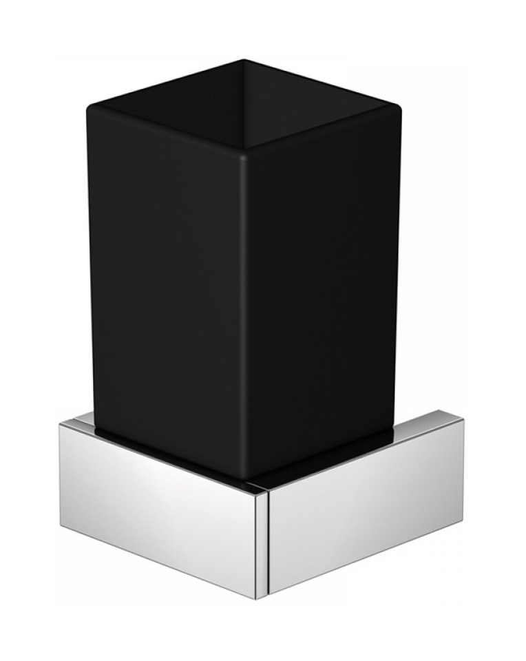 Steinberg 460 kubek do mycia zębów z uchwytem ścienny czarny/chrom 4602002