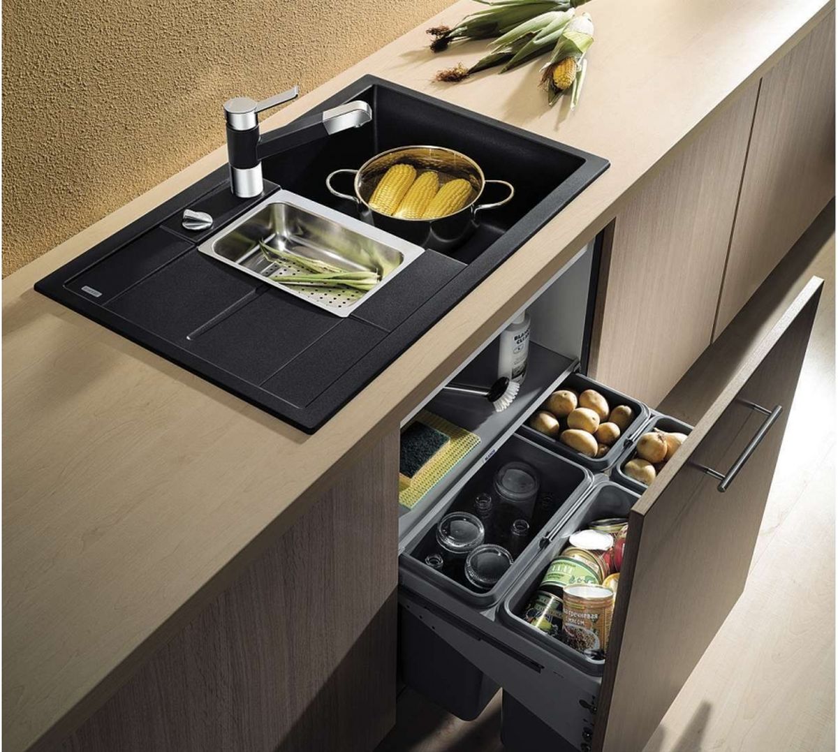 Blanco Metra 6 S Compact zlewozmywak 78x50 cm z Silgranit PuraDur czarny 525925