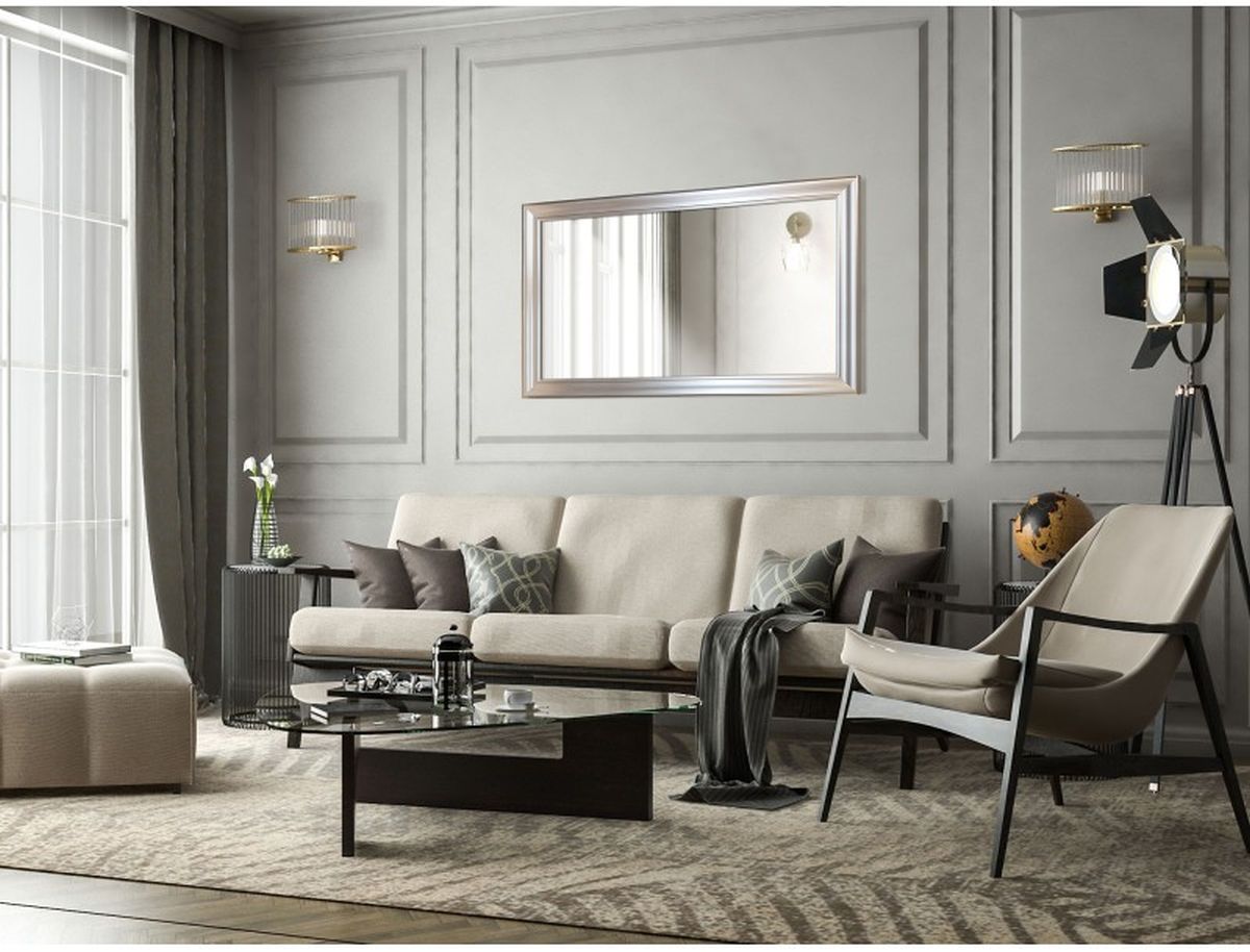 Ars Longa Classic lustro 134x74 cm prostokątne szampańskie CLASSIC60120-S