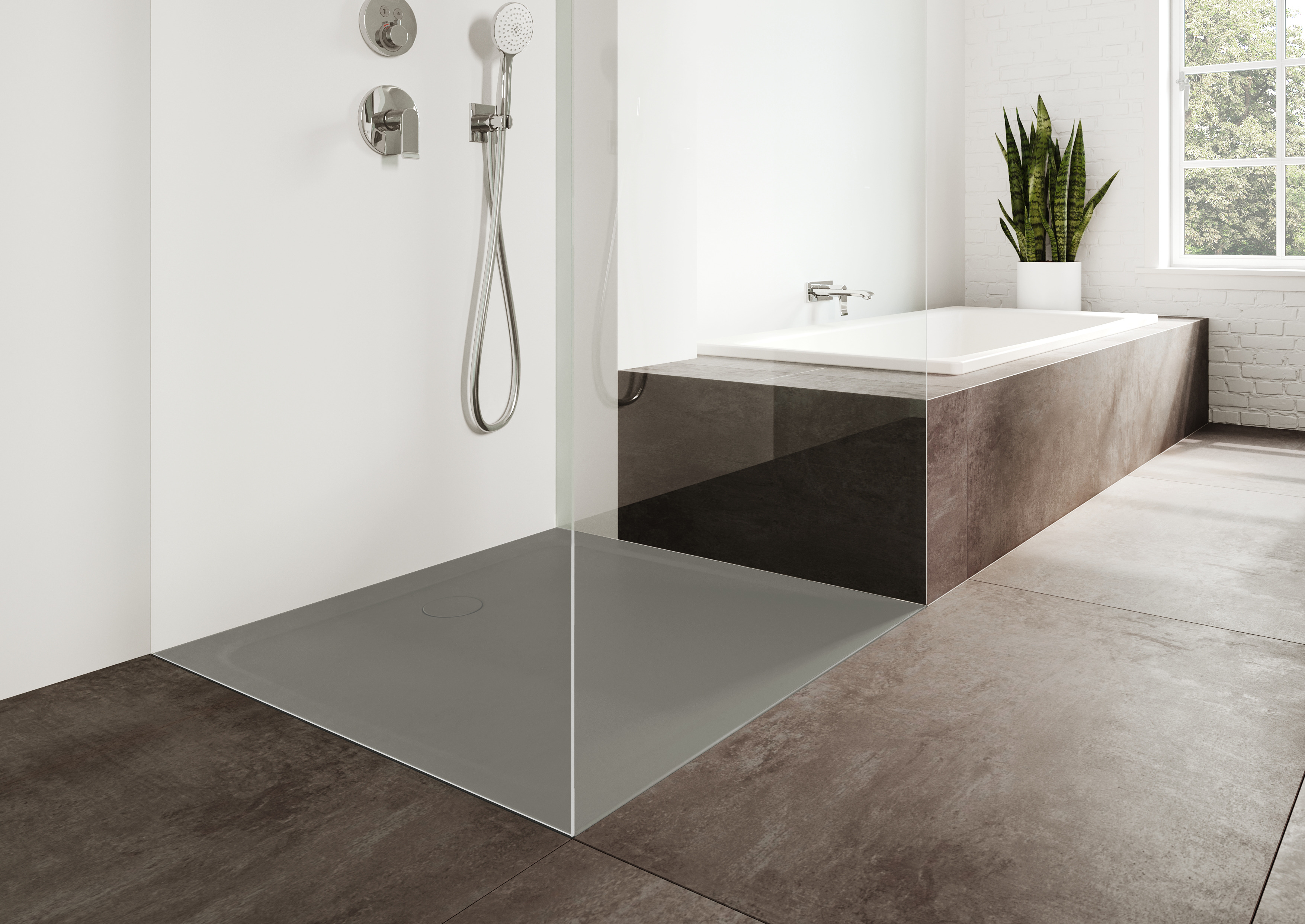 Kaldewei Cayonoplan brodzik 90x90 cm kwadratowy model 2254-5 z obniżonym nośnikiem styropianowym warm grey 50 361447980670