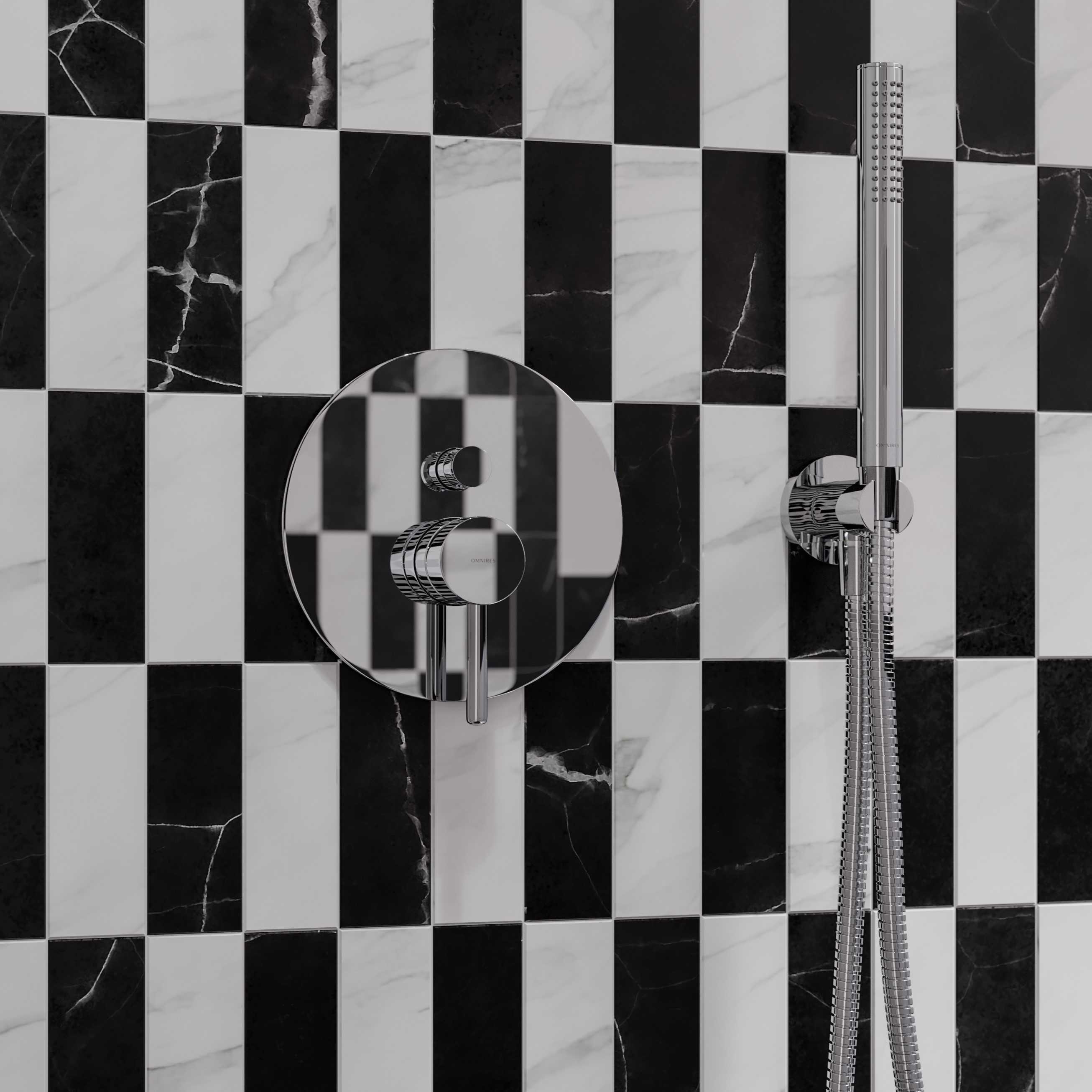 Omnires Y bateria wannowo-prysznicowa podtynkowa chrom Y1235CR - Wysyłka w 24h