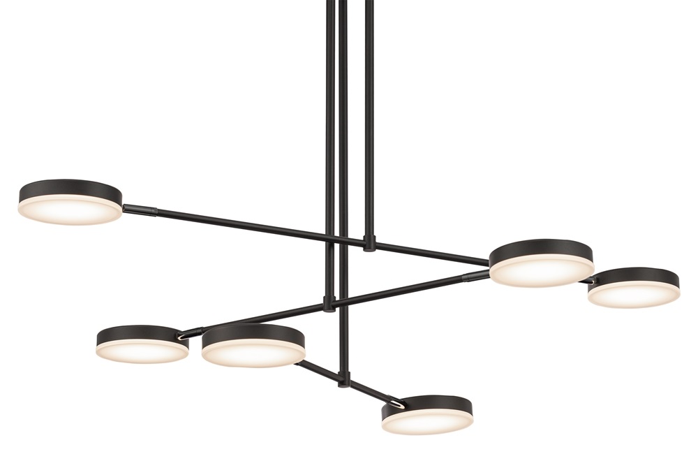 Maytoni Fad lampa wisząca 6x7 W czarna MOD070PL-L38B3K