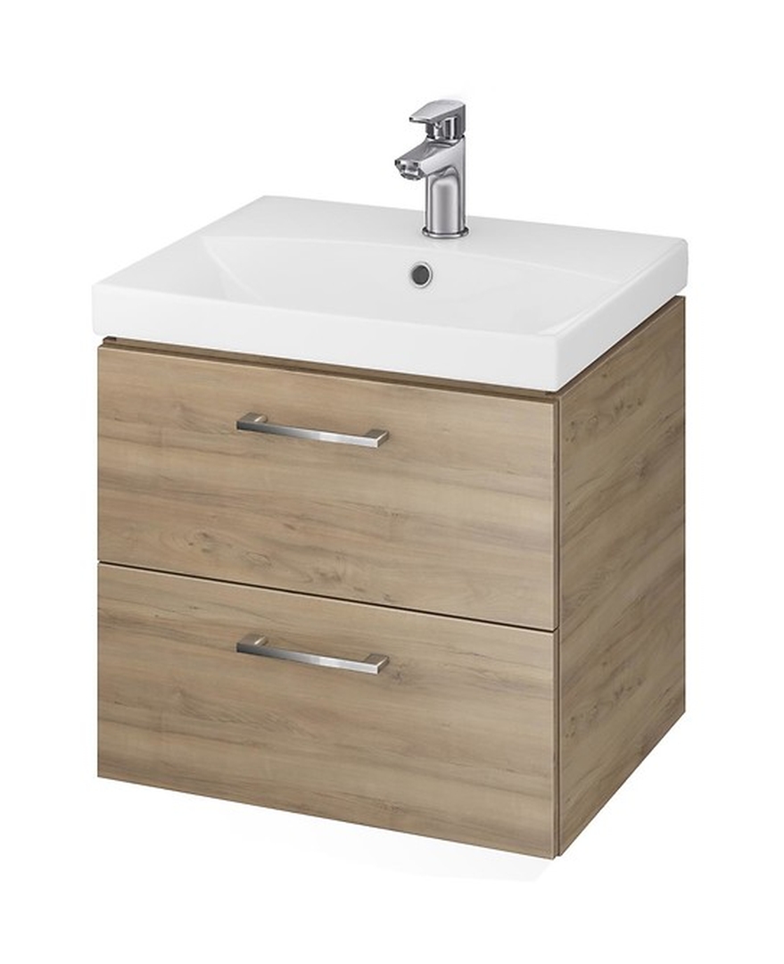 Cersanit Lara umywalka z szafką 50 cm zestaw meblowy orzech S801-155-DSM
