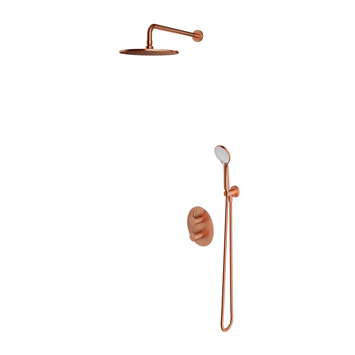 Omnires Y zestaw prysznicowy podtynkowy termostatyczny z deszczownicą miedź szczotkowana SYSYT05CPB - Wysyłka w 24h