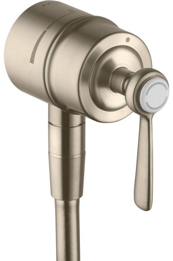 Axor Montreux przyłącze kątowe FixFit Stop z zaworem odcinającym nikiel szczotkowany 16883820