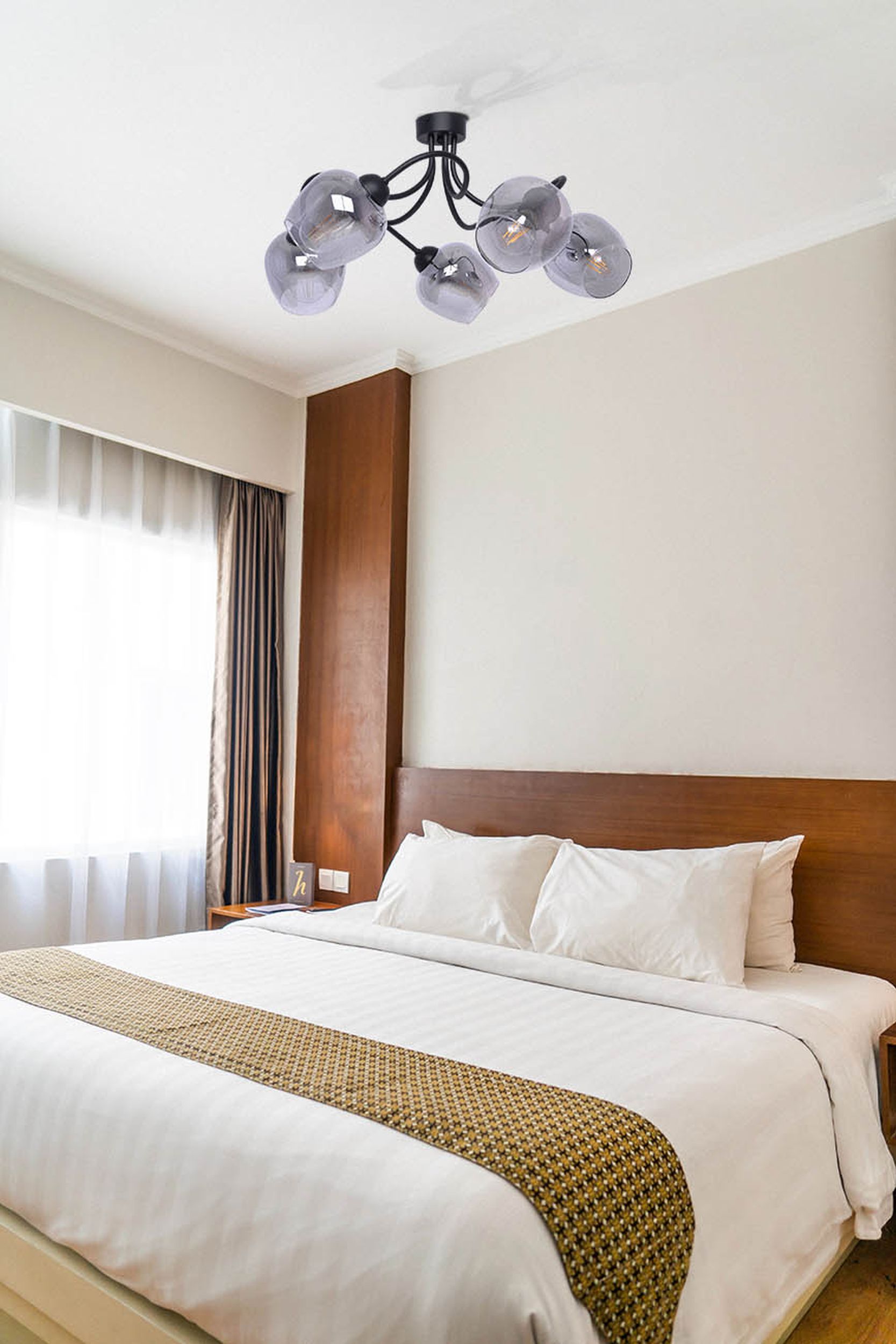 Kaja Sara lampa podsufitowa 5x60W czarny/grafitowy K-5196