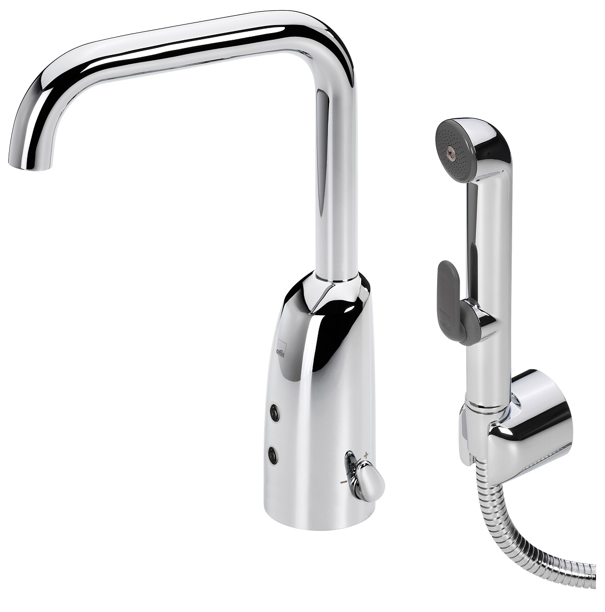 Oras Electra bateria umywalkowa stojąca elektroniczna 6 V Bluetooth ze słuchawką prysznicową Bidetta chrom 6333FZ